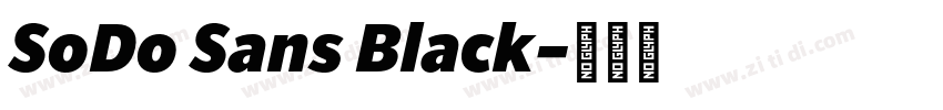 SoDo Sans Black字体转换